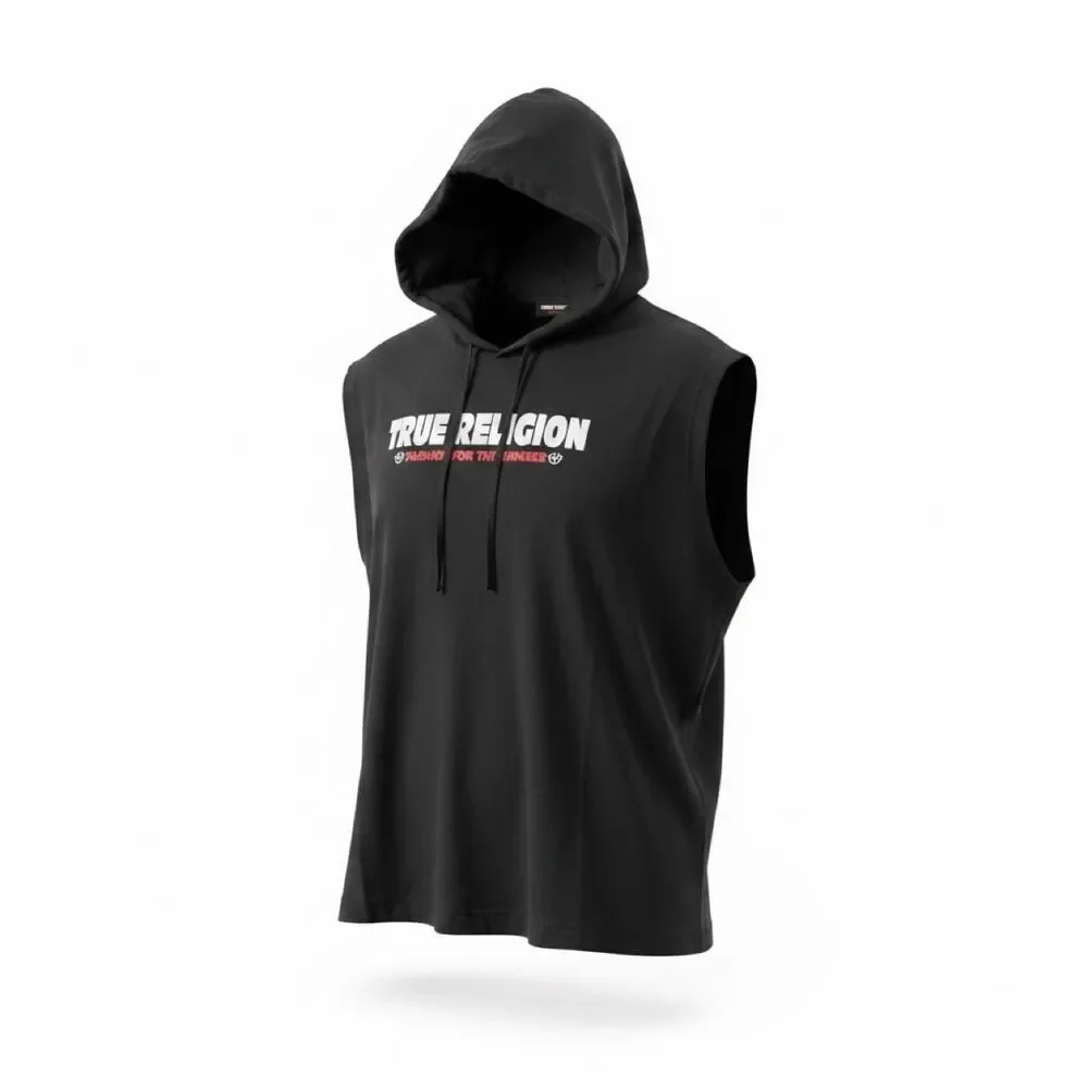 True-religion Men's Black and Grey Hoodie